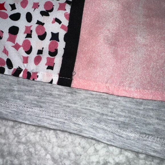 WHBM Small Colorful Abstract Pattern Panel Short Sleeve Womens Shirt EUC - Picture 7 of 10